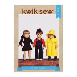 Kwik Sew Sewing Pattern 4375 Doll Clothes for 18"‎ Dolls